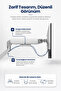 17-34" Lynx Series Gas Piston Monitor Arm 10 kg Carrying Capacity Vesa Compatible Silver - 5