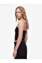 Slim Fit Corset Detailed Strappy Viscose Crop Top - 2