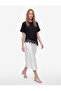 Asymmetrical Cut Cotton Crew Neck Lace Detailed Short Sleeve T-Shirt - 3