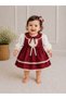 Vintage Lace Detailed Burgundy Dress