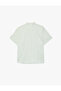 Regular Fit Cotton Asymmetrical Buttoned Poplin Short Sleeve Court Collar Checkered Shirt - 7