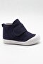Velcro Hat Sole Leather Baby Boots Navy Blue - 2