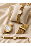 Steel Mesh Bracelet with Stone Roman Numerals - 3