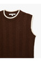 Hair Braid Textured Ribbed Crew Neck Sleeveless Knitwear Sweater - 8