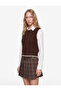 Hair Braid Textured Ribbed Crew Neck Sleeveless Knitwear Sweater - 2