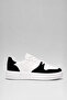 Men's White Color Faux Leather Walking Shoes Sneakers