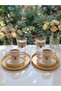 Queen Bee 2-Person Decorated Coffee Side Water Glass 6-Piece Coffee Cup Set - 6