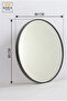 Round Wall Mirror with Black Frame and Integrated Touch Controls 80CM - 4