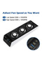 Black Upgraded For PS5 Cooling Fan Quiet Cooler Fan LED Light USB3.0 Hubs for PS5 Disc & Digital Edi - 2