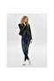 Black Women's Leather Jacket Coat-15153079 - 2