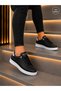 Unisex Faylon Sole Orthopedic Sports Shoes - Black White Stone - 4