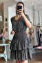 Brown Floral Patterned Gipeli Dress - 8