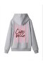 Women's Pink/Red Ciao Bella Printed Hooded Sweatshirt - 3