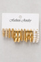 Women's Gold 6-Piece Earring Set, Vip Trend Earring Set - 2