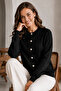 Buttoned Beard Cardigan N3328 Black