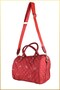 Strins Women's Written Striped Quilted Pattern Travel Bag - Red - 4