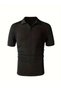 Men's Short Sleeve Polo Collar Knitwear Tshirt - 3