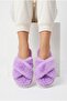 Women's Plush Home Slippers with Stylish Cross Straps, Soft Textured Winter Indoor Comfortable Guest Dowry Slippers - 6
