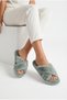 Set of 3 Plush Cross-Strap Women's House Slippers Comfortable and Stylish Winter Lightweight Non-Slip - 7