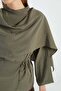 Fullamodest Shawl Detailed Waist-Tie Tunic - 5