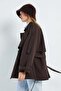 Beli Belted Double-Breasted Collar Oversize Trench Coat - 4