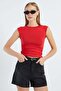 Slim Fit Blouse with Draped Sides - 7