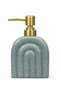 Mary Decorative Minimalist Style Ceramic Soap Dispenser – with Gold Color Pump, Arch Pattern Design, 16 X 11 X 5 Cm-400 ml - 7