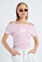 Printed Boat Neck Draped Blouse