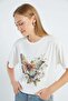 Stoned Butterfly Printed Casual T-Shirt - 5