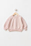 Girl's Patterned Oversize Sweatshirt and Ribbed Leggings Two-Piece Set - 2