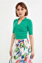 Basic Apaş Collar Knitwear T-Shirt - 2