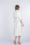 Women's Summer Ecru Armina Shoulder Tulle Detail Viscose Dress 50394 - 4