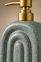 Mary Decorative Minimalist Style Ceramic Soap Dispenser – with Gold Color Pump, Arch Pattern Design, 16 X 11 X 5 Cm-400 ml - 4