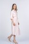 Women's Summer Pink Armina Shoulder Tulle Detail Viscose Dress 50394 - 4
