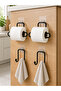 Preminium Practical Bathroom Organization Set 2 Roll Paper Holders 2 Towel Hangers - 3