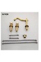 Bathroom Sink Faucet Built-In Gold Dore Gold Color Rustic Set of 3 New Imported with 7 Years Warranty - 4