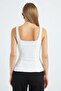 Zippered Thick Strap Peplum Blouse - 8