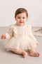 Lace Detailed Ruffled Stylish Baby Girl Dress with Snap Buttons at the Bottom - 2