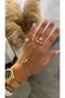 Marquise Cut Zircon Stone Detailed Luxury Stainless Steel Shahmeran