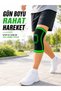 Knitted Knee Brace Breathable Flexible Knee Supporter Sports and Daily Use Black Green