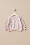 Baby Girl Pink Leaf Patterned 2 Yarn Sweatshirt and Camisole Leggings 2-Piece Set - 2