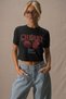 Women's Cherry Cherry Printed Crop T-Shirt Crew Neck Short Sleeve 100% Cotton