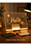 لوح رسم وكتابة أكريليك مضيء PL-26، إضاءة LED تعمل بـ USB، سطح قابل للمسح وإعادة الاستخدام، حامل قابل للتعديل وأقلام نيون - شفاف/أبيض - 2
