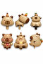 Capybara Foil Balloon Set 6 Pieces 14 Inch Capybara Themed Birthday Party Decoration - 3