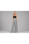 Women's Modal Fabric High Waist Crossed Closed Slit Detailed Wide Leg Sweatpants - 2