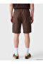 Xside Brown Regular Fit Men's Gabardine Cargo Shorts - 4