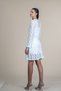 Women's Summer Ecru Tulle Lace Detailed Long Sleeve Mini Dress 50380 - 4