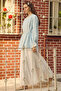 Asymmetric Double-Breasted Tencel Shirt Blue