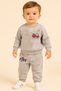 Boy's Sweatshirt Set Gray Fire Department