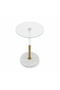 35X35 cm Artificial Marble Gold Side Table